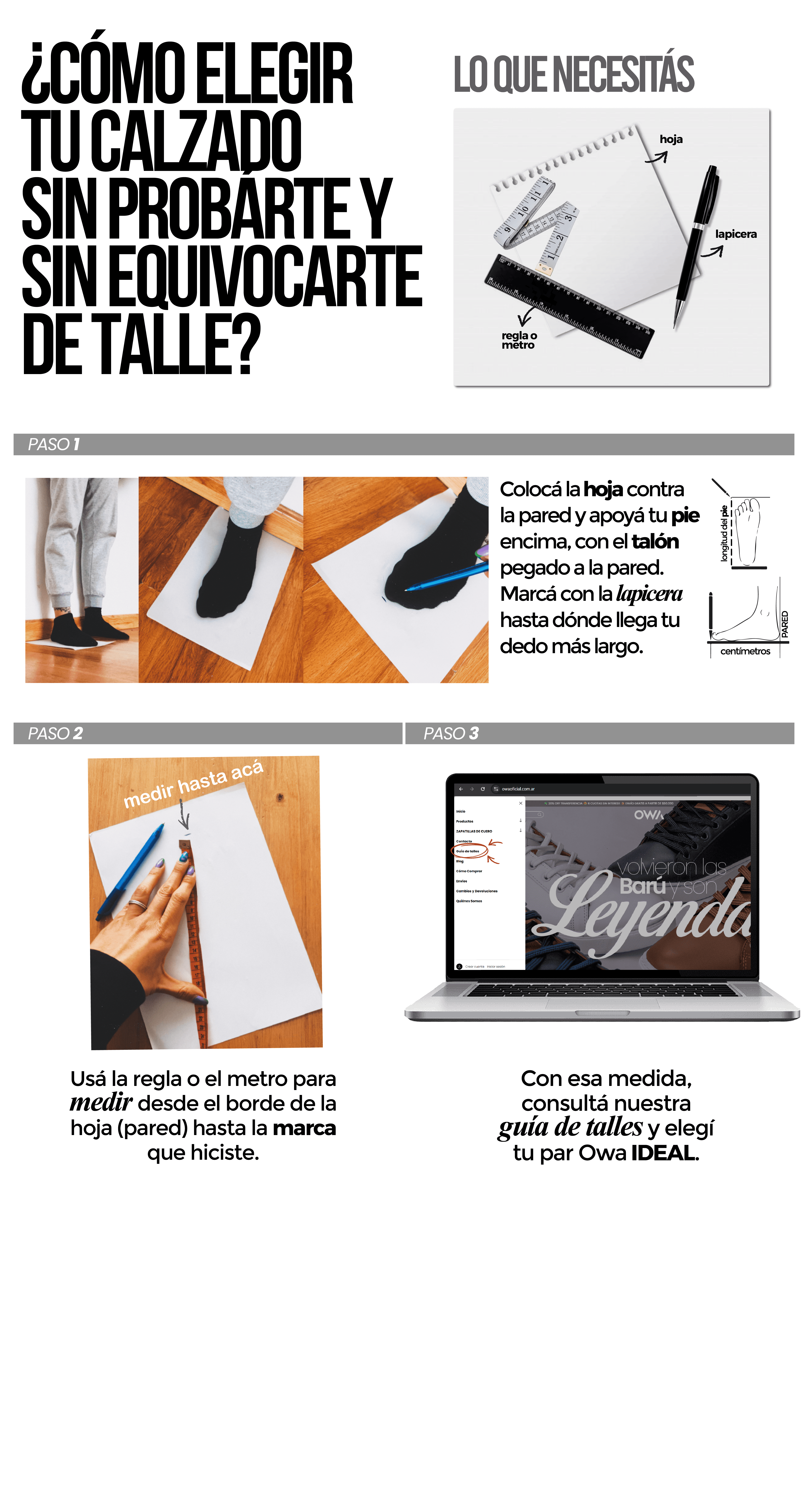 Gu&iacute;a de talles